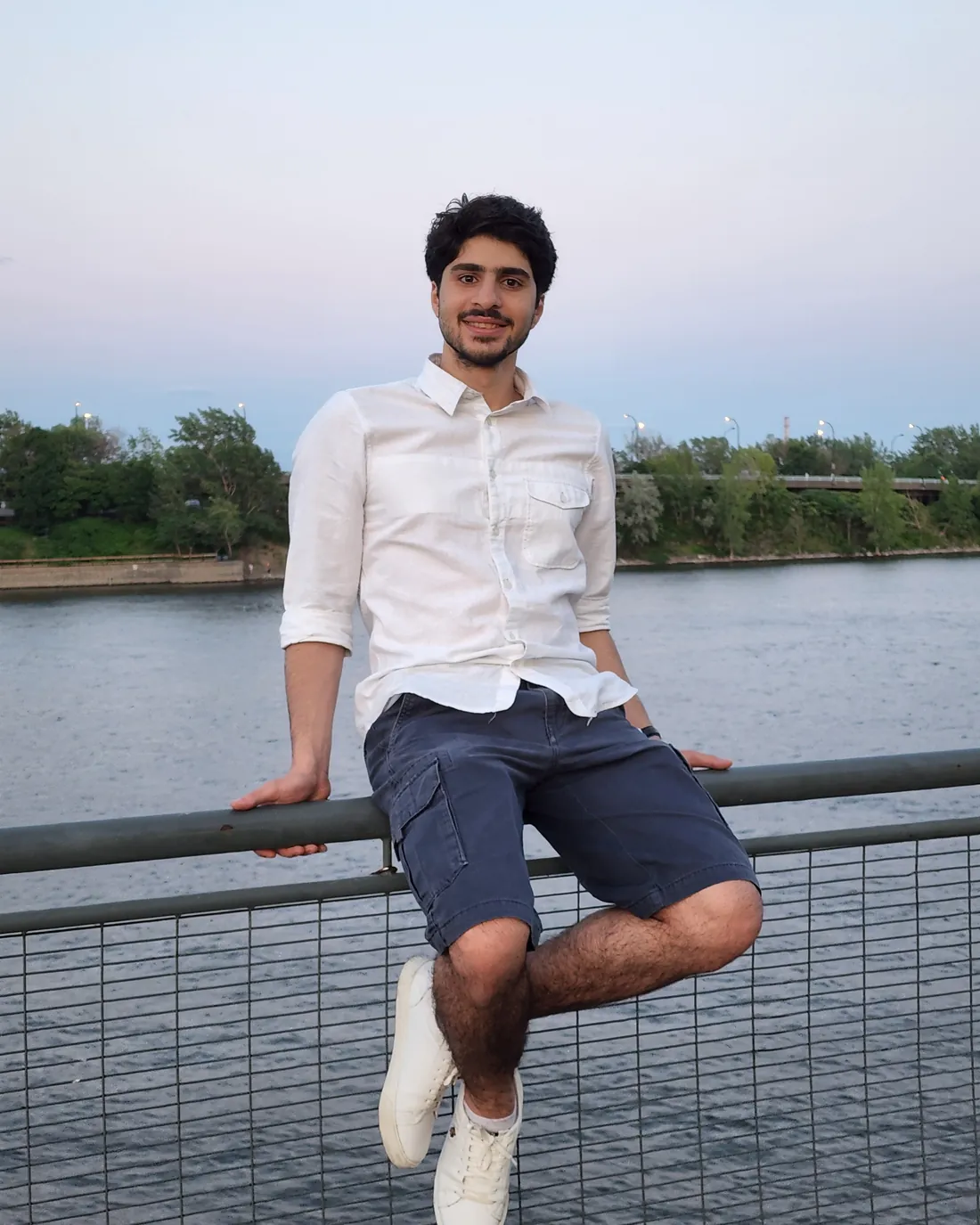 Fares Alkhawaja by the river in Montreal